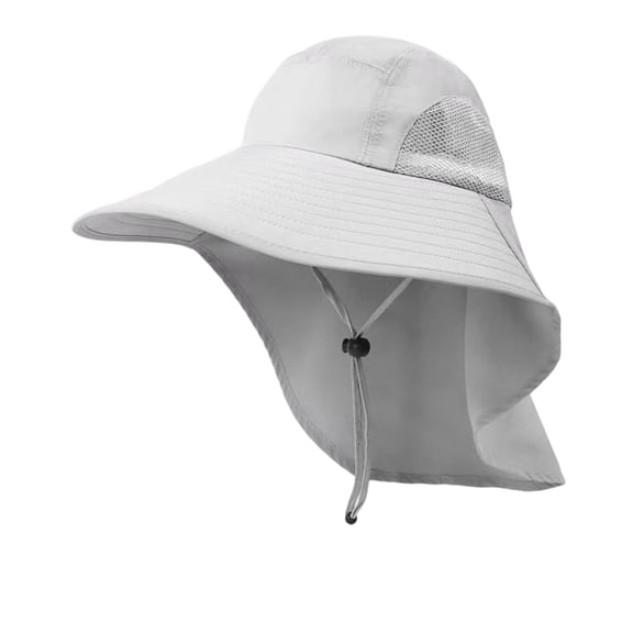 Unisex Fishing Bucket Hat Wide Brim Foldable Sun Protection Outdoor Cap for Hiking Camping and Travel Light Gray One Size