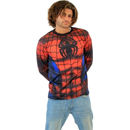 Spider-Man Sublimated Long Sleeve Costume Adult T-Shirt