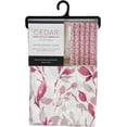 thumbnail image 5 of Serafina Home Hotel Quality Fabric Bathroom Shower Curtain: Floral Leaf Damask - Pink, Gray and White (72 x 70 inches), 5 of 9