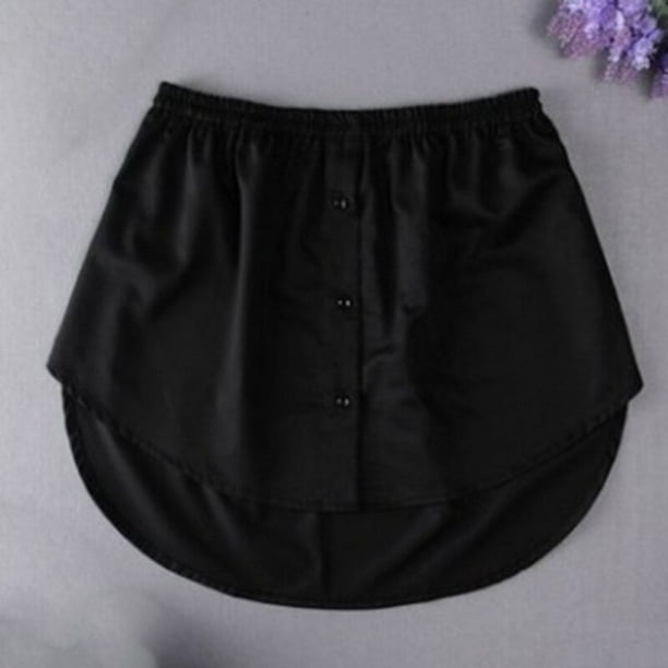 Falda de algodón con dobladillo desmontable para mujer, camisa falsa con cola, elástica, Irregular, a la moda, novedad de 2023