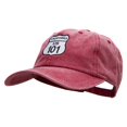 thumbnail image 2 of US 101 Embroidered Unstructured Cotton Cap - Wine OSFM, 2 of 5