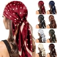 thumbnail image 2 of Polka Dot Head Scarf Bandana for Women, Silky Satin Scarf for Hair, Large Square Silk Bandana Headscarf for Women and Men, Lightweight Breathable Headbands Accessories for Adult Women,Navy, 2 of 9