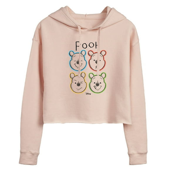Disney - Pooh Sketch - Juniors Cropped Pullover Hoodie