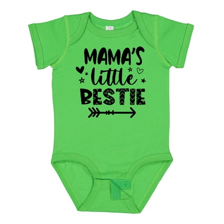 

Inktastic Mama s Little Bestie with Arrow and Hearts Boys or Girls Baby Bodysuit