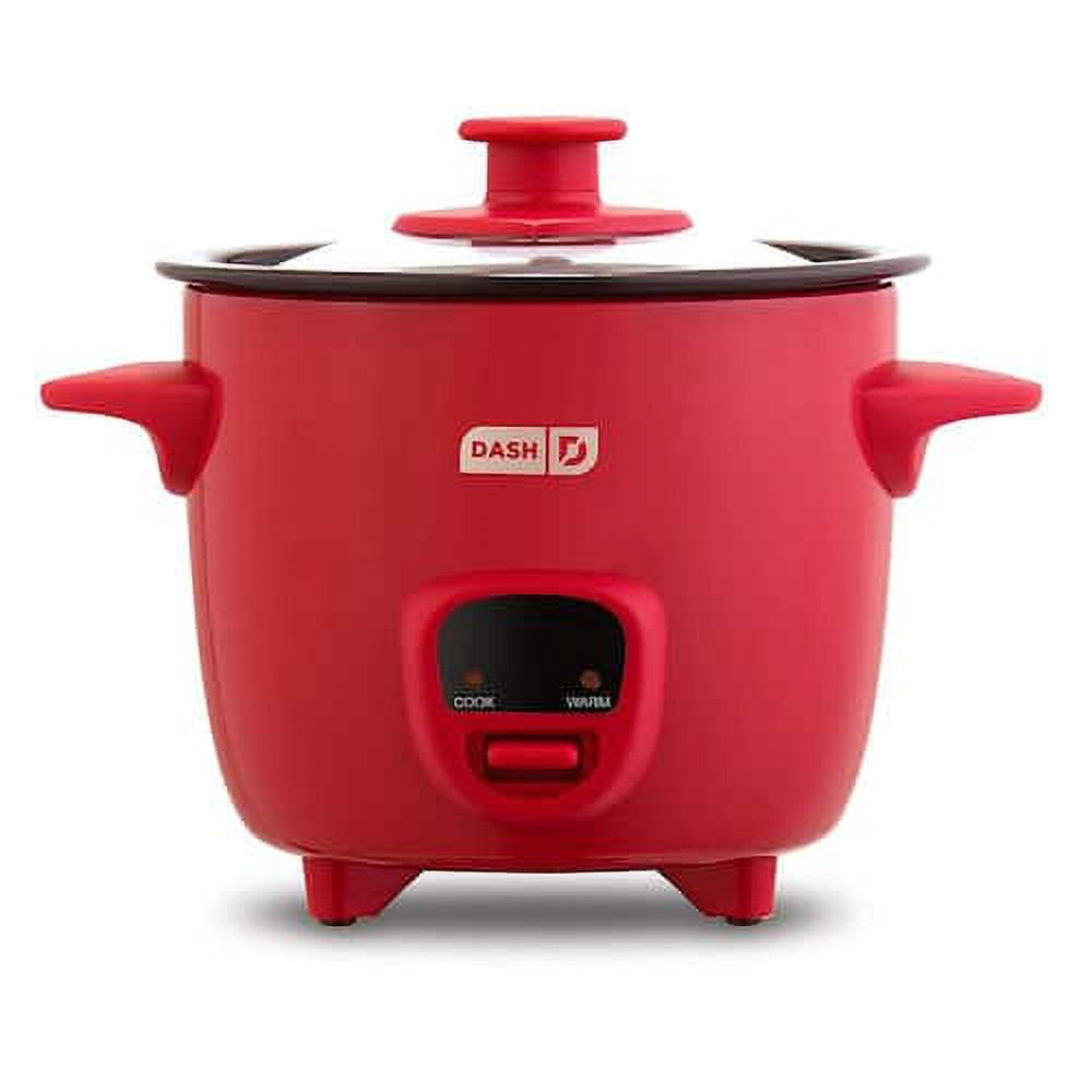 Dash 2-Cup Electric Rice Cooker, Red - Keep Warm Setting (Pack of 3)