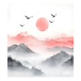 thumbnail image 3 of Dailycode Dishwasher Magnet Cover Magnetic Fridge Door Cover Home Kitchen Decor, Mountains Mist Sun Birds, 23"x 26", 3 of 6