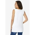 thumbnail image 2 of Woman Within Plus Size Perfect Sleeveless Shirred V-Neck Tunic, 2 of 5