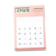 thumbnail image 1 of Calculadora con energía solar pantalla táctil pantalla LCD de 8 dígitos calculadora transparente portátil para oficina escuela hogar rosa, 1 of 5