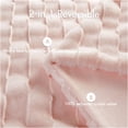 thumbnail image 2 of JERFIT Faux Fur & Velvet Plush Throw Blanket, Ultra Soft Decorative Pink Blanket for Couch, Bed, or Gift, 2 of 6