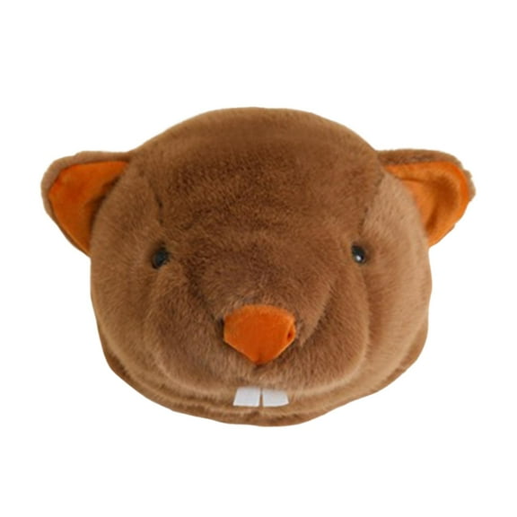 Groundhog Hat Plush Animal Headwear Headgear Breathable Plush Material Adults Kids Holiday Parties Stage
