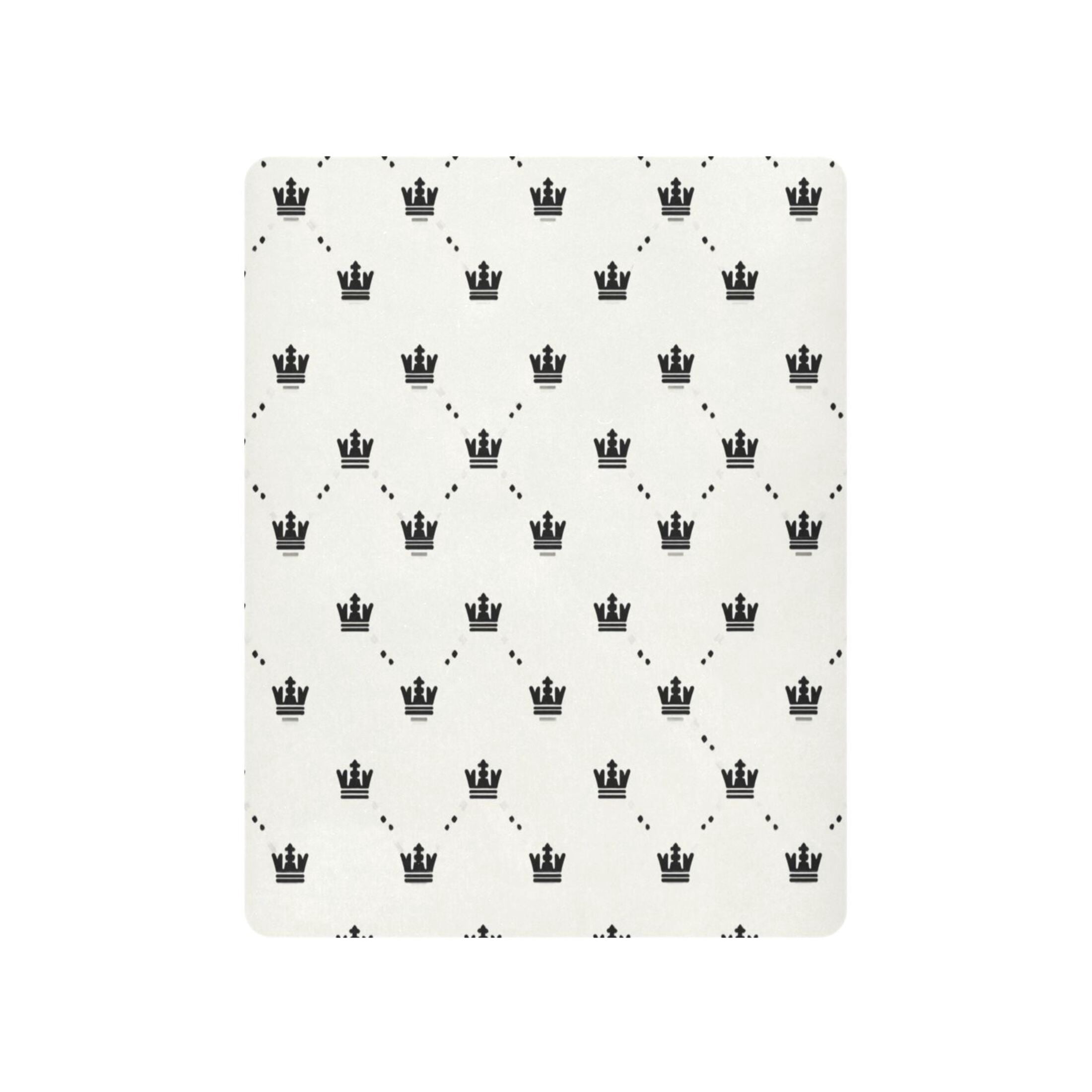 Baby Essentials 52”x 28”- Standard Cotton-like Modal Elastic- Crown Background Design Crib Sheets for Newborns and Toddlers
