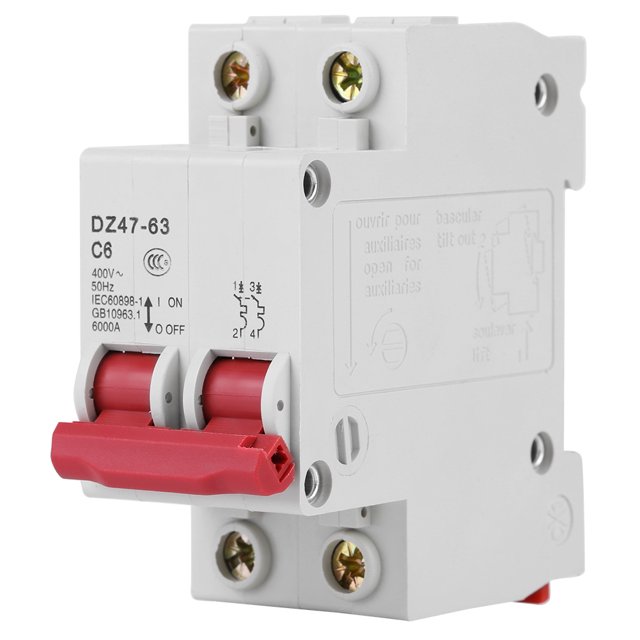 Capacidad de ruptura 6000A del disyuntor miniatura de DZ47-63 AC400V 50Hz 6A