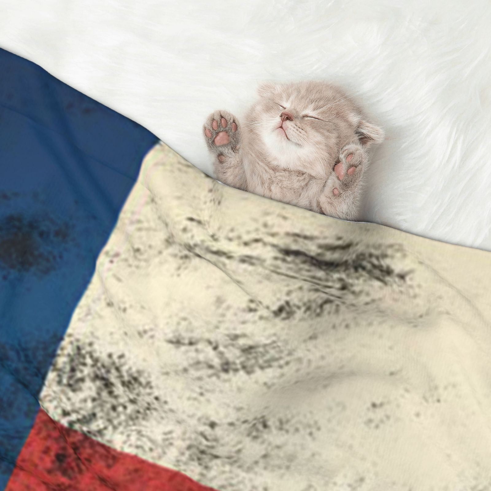 Flannel Throw Dog Blanket Texas Flag Distressed Soft Warm Print Pet Blankets for Small Dog Cat Puppy