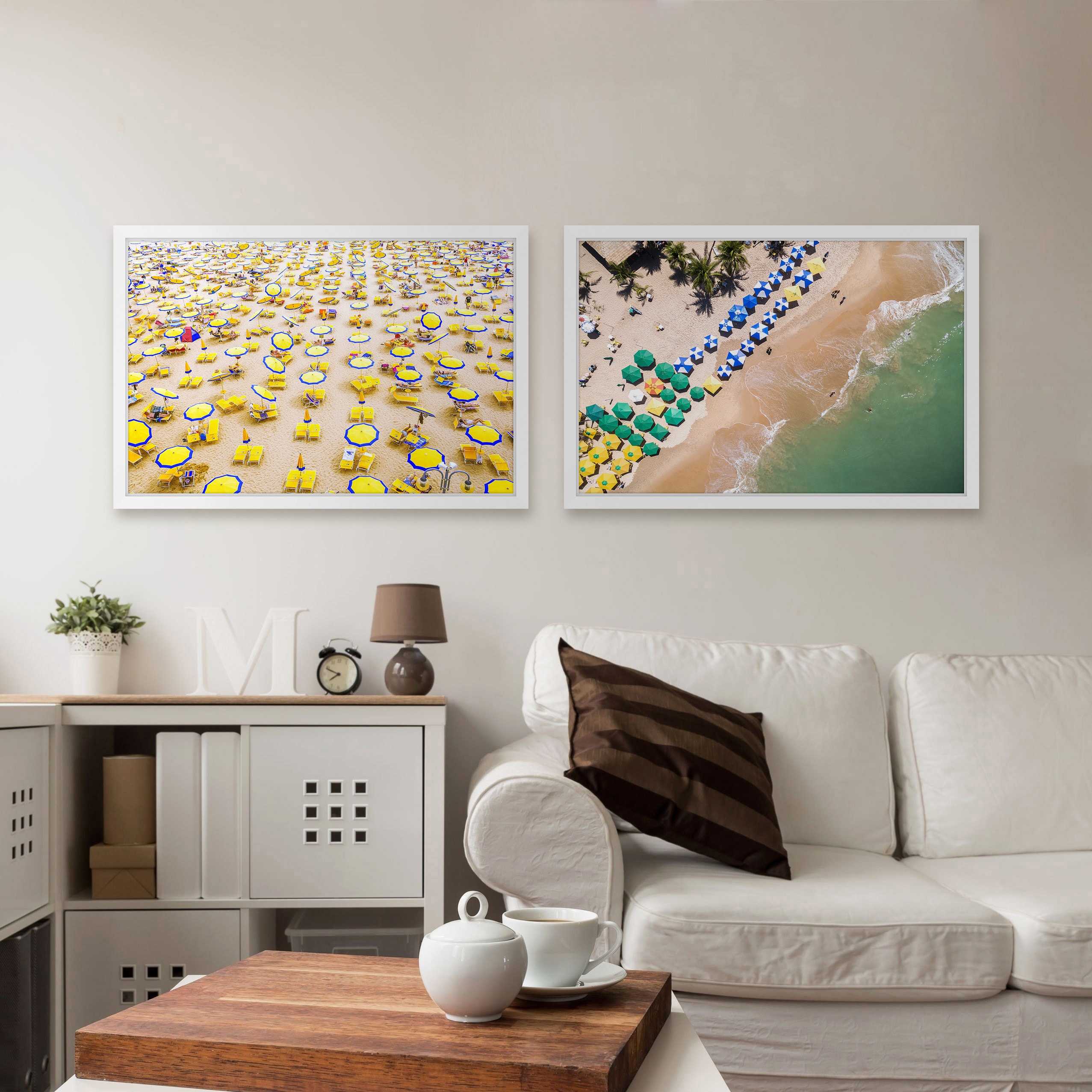 Beach Umbrellas Diptych