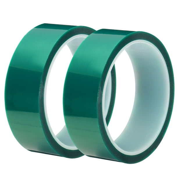 Cinta de Resina Cinta Adhesiva de Silicona Alta Resistencia a Altas Temperaturas, Elimina Residuos 1.18 Pulgadas de Ancho 108FT de Largo (Verde), Paquete de 2