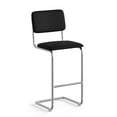 thumbnail image 2 of Pemberly Row Modern Fabric Bar Height Stool (Set of 2) in Black, 2 of 5