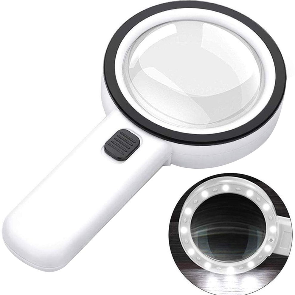 Camping Handheld Magnifier Glass Lenses New HD Read Folding Fire Magnifier LE 