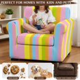 thumbnail image 5 of Chririnla 2 Piece Chair Covers Armchair Slipcovers for Living Room, Pastel Vertical Stripe High Stretch Chair Sofa Cover with Individual Cushion Cover Washable Furniture Cover for Pet and Home Decor, 5 of 8