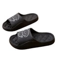 thumbnail image 7 of Mens Cute Dog Graphic Slides EVA Foam House Slippers Indoor Outdoor Non-Slip Black Sandals,Size 7.5-9, 7 of 7