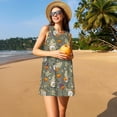 thumbnail image 3 of Lsque Halloween Mummy Gnome Pattern Summer Dresses for Women – Sleeveless T-Shirt Swing Sundress, Perfect for the Beach and Casual Days, 3 of 7