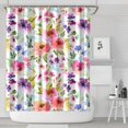 thumbnail image 2 of Waterproof Pioneer Shower Curtain 84x72 Inch Polyester Unique Colorful Floral Shower Curtain for Bathroom Hotel Home Decor with 12 Plastic Hooks, 2 of 5
