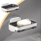 thumbnail image 1 of Jabonera de pared ZJT250121013 | Jabonera de plástico impermeable con bandeja de drenaje | Fácil instalación | Organizador de baño moderno en verde, gris y transparente, 1 of 5
