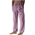 thumbnail image 2 of Pantalones largos para hombre, moda, estampados, casuales, cintura elástica con bolsillo, pantalones deportivos, pantalones de poliéster para hombre., 2 of 4