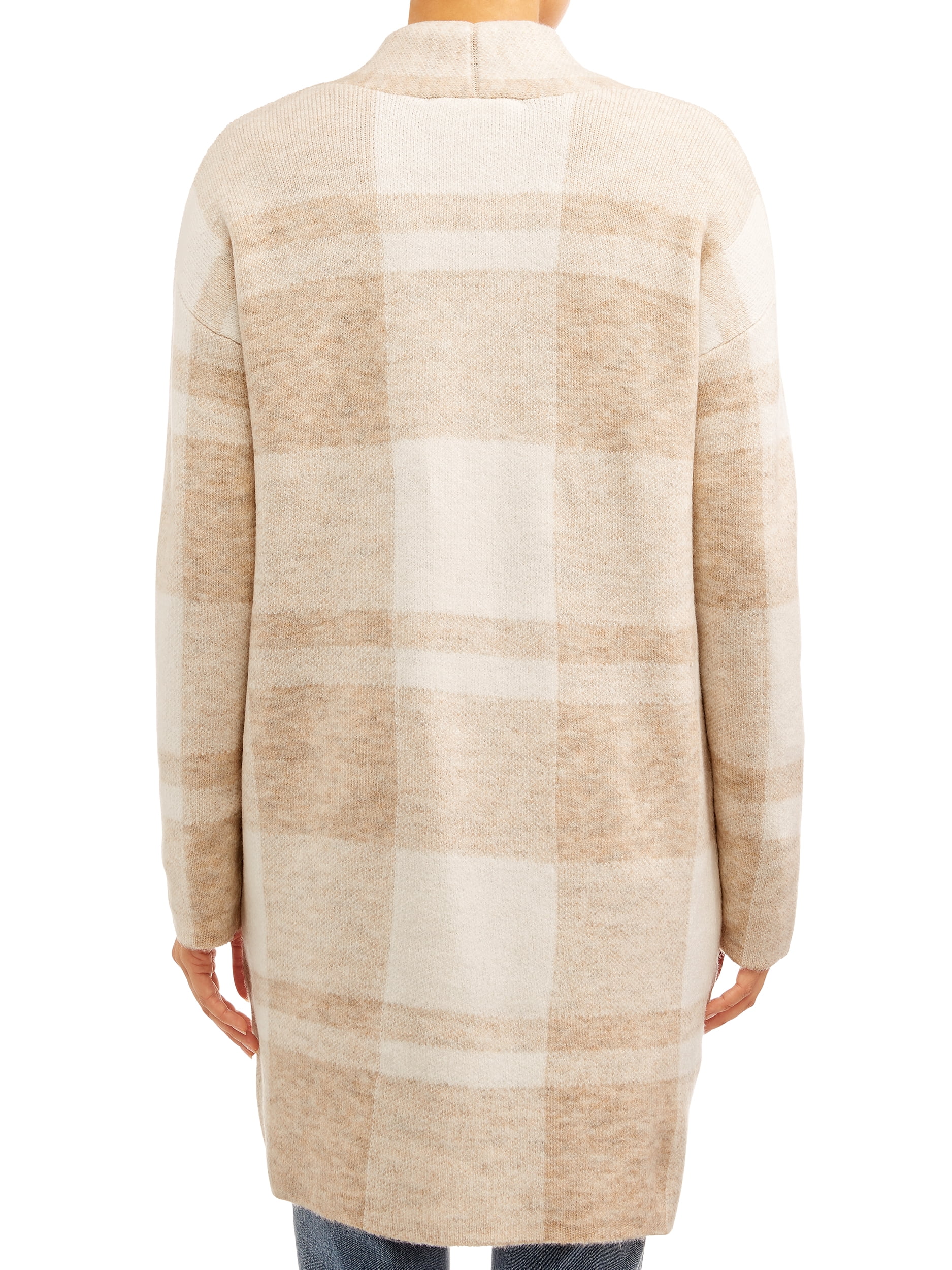 walmart time and tru double knit cardigan