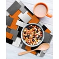 thumbnail image 3 of Burnt Orange Black Geometric Kitchen Dish Towels for Drying Dishes Set of 3, Modern Abstract Art Block Waffle Weave Microfiber Hand Tea Bathroom Towels Quick Dry & Absorbent Towel 12x12, 3 of 7