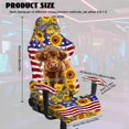 thumbnail image 5 of SCRAWLGOD Highland Cow Sunflower American Flag Print Print Gaming Chair Cover with Armrest Cover, Washable Seat Cover with Armrest Cushion Breathable Protective Slipcover for Gaming Rotating Chair, 5 of 7