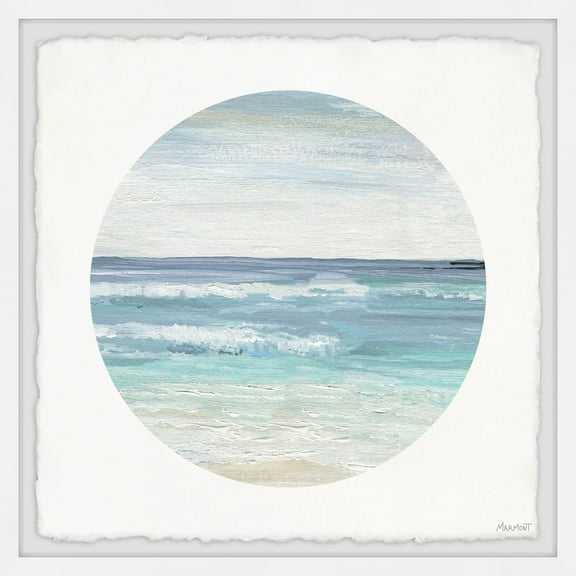 Marmont Hill Relaxing Beach Framed Wall Art, 12" x 12"