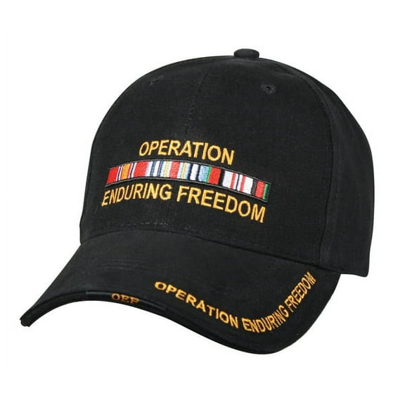 Rothco 10977 Deluxe Operation Enduring Freedom Low Profile Cap, Black
