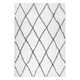 thumbnail image 1 of 594721 Keleya Soft Shag Trellis Modern Rug White/Charcoal Area Rug 6'7" x 9'6", 1 of 3