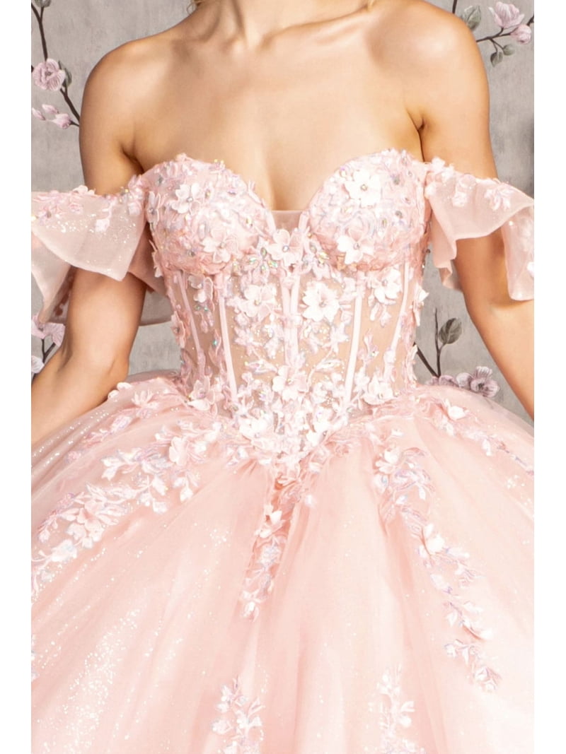 strapless open back dress White sequins embroidered dress with pink dupatta in USA – Nameera by Farooq