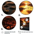 thumbnail image 3 of Designart "African Sunset Echoes" African Canvas Art Print, 3 of 5