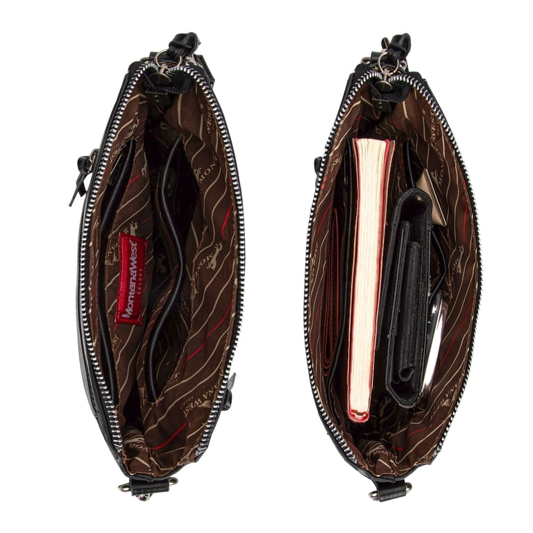 Montana West Crossbody Bag, Black Multi-Pocket Shoulder Purse photo 3