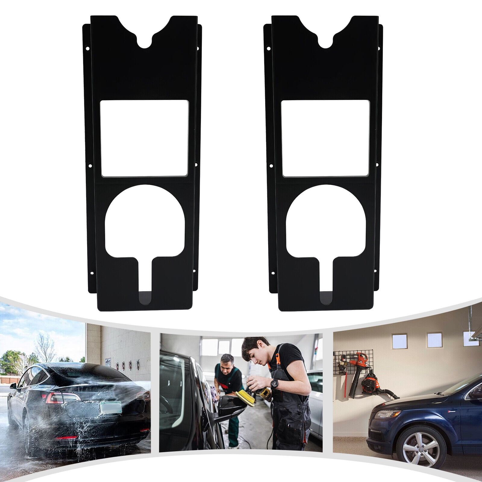 Miumaeov Polishing Machine Holder Wall Mounted  Polisher Holders 2Pcs Set Buffer Polisher Rack