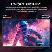 ZZA 24 Inch Curved Gaming Monitor 200Hz/180Hz FHD 1080P Frameless Display, AMD FreeSync, 1ms Low Motion Blur, Eye Care, DisplayPort & HDMI, VESA Mount,for PC Gaming,PS5,Home Office – Black