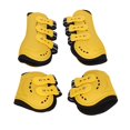 thumbnail image 1 of Horse Tendon Boots, Open Front Breathable Adjustable Horse Protective Boots, Soft Lining Fetlock Boots Protective Horse Boots for Jumping Yellow Trail Jumping Riding Set of 4, 1 of 8