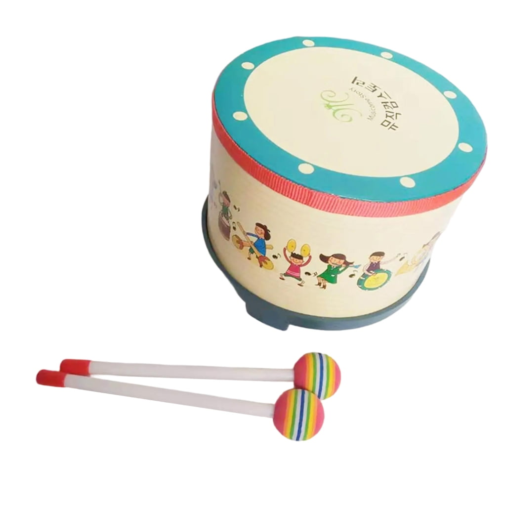 Kids Ground Floor Drum Hand Drum Tambourine Handheld Percussion Instrument