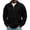 Black -AH08, variant on Mens Sweatshirt Corduroy Quarter Zip Collared Long Sleeve Business Casual Office Wear for Fall Winter Khaki L