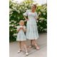 thumbnail image 3 of Vestido de fiesta a juego para madre e hija, 2024, para niña, mujer, blanco, azul, vestidos florales para niños, vestido de mamá y yo, ropa larga de verano, 3 of 5