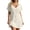 Beige, variant on Swimsuit Coverup for Women Short Sleeve V Neck Lace Eyelet A Line Mini Dress Beach Cover Up Bathing Suit Dress