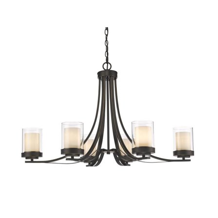 6 Light Chandelier in Metropolitan Style 35.25 inches Wide By 22.25 inches High-Olde Bronze Finish Bailey Street Home 372-Bel-1809624