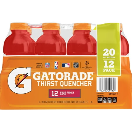 UPC 052000201321 product image for (12 Count) Gatorade Thirst Quencher Sports Drink, Fruit Punch, 20 fl oz | upcitemdb.com