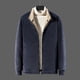 thumbnail image 2 of Chaqueta informal de lana de cordero para hombre, cuello levantado, manga larga, bolsillo con cremallera, tapas sólidas, además de abrigo de lana Pompotops  oipoqjl37923, 2 of 9