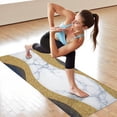 thumbnail image 6 of Blue Marble Gold Wave Pattern Hot Yoga Mat Towel Non Slip for Hot Yoga - Quick-Drying Yoga Mat Cover with 4 Corner Pockets with Travel Bag - Hot Yoga Towel Non Slip 74"x26", 6 of 6