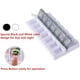 thumbnail image 3 of (2 veces al día) Organizador de pastillas semanal - 7 días - mañana y noche - organizador de pastillas para medicamentos y vitaminas, apertura a presión - Blanco y negro, 3 of 5