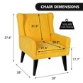 July's Song Accent Chair,Mid Century Modern Wingback Chair,Tufted