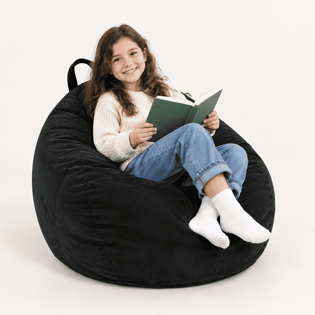 small black bean bag chair product
